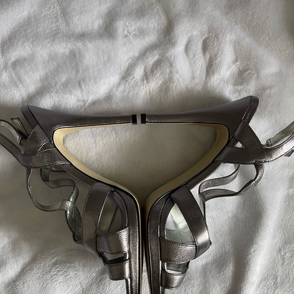 Calvin Klein Silver Strappy Heels - Picture 3 of 4